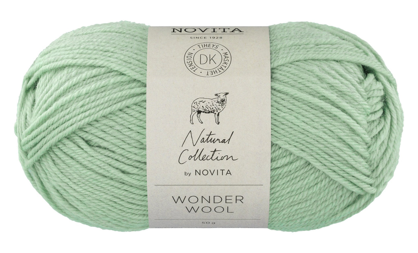 Novita Wonder Wool DK in Jade 50gr. - Zacht en duurzaam 100% wolgaren voor breien en haken