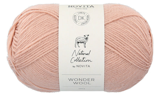 Novita Wonder Wool DK in Powder 100gr. - Zacht en duurzaam 100% wolgaren voor breien en haken