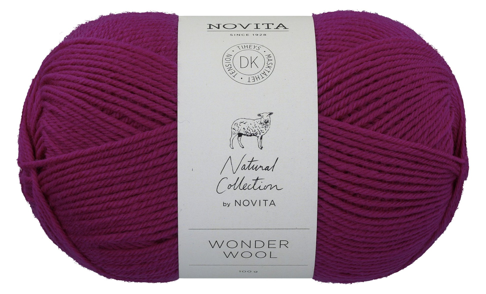 Novita Wonder Wool DK in Carnation 100gr. - Zacht en duurzaam 100% wolgaren voor breien en haken