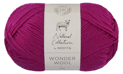 Novita Wonder Wool DK in Carnation 50gr. - Zacht en duurzaam 100% wolgaren voor breien en haken