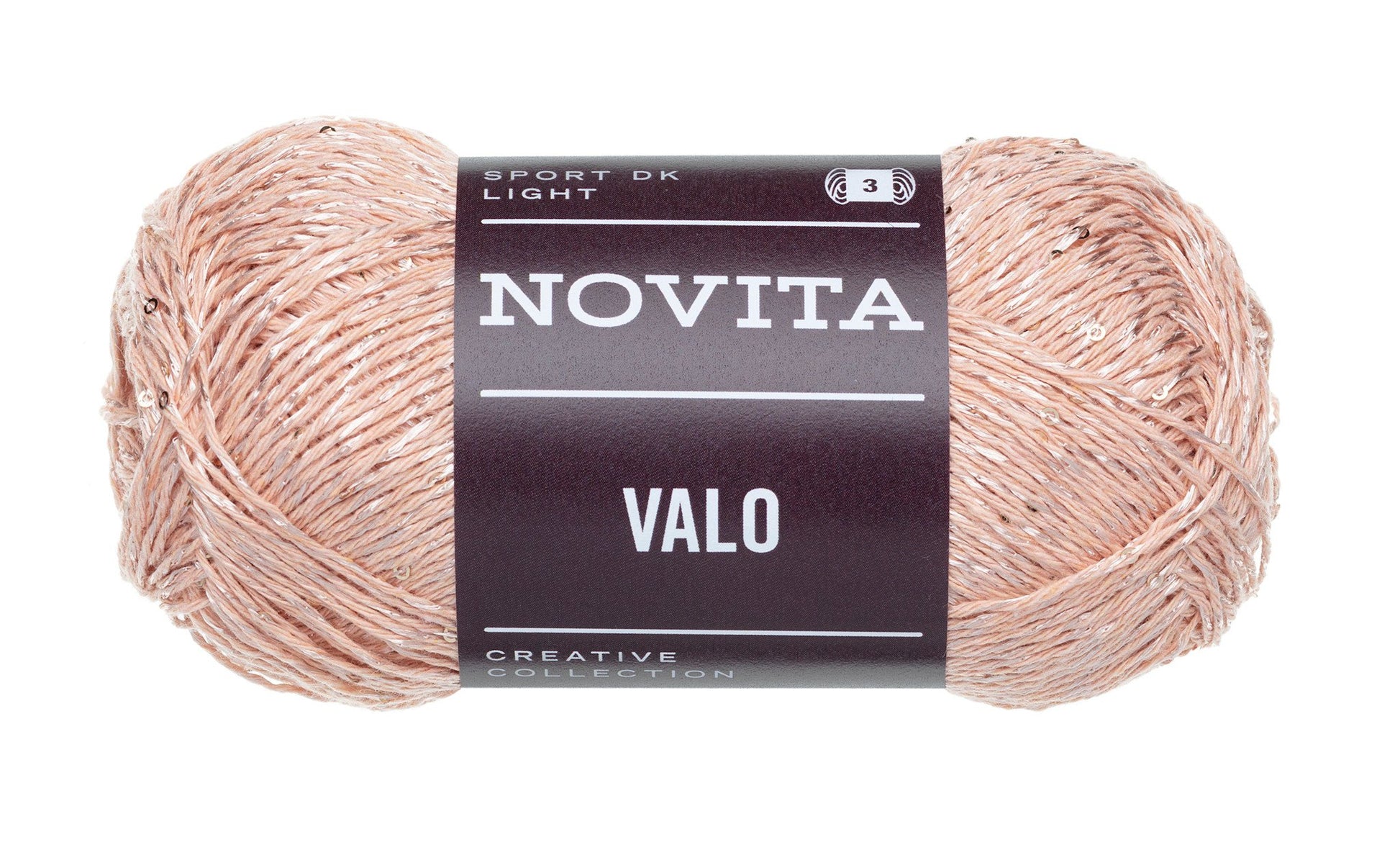 Novita Valo breigaren in timeless - glanzend garen met pailletten voor elegante accessoires