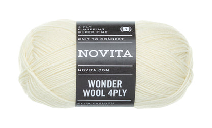 Novita Wonder Wool 4-ply in semolina porridge - 100% wol voor fijn breien en haken
