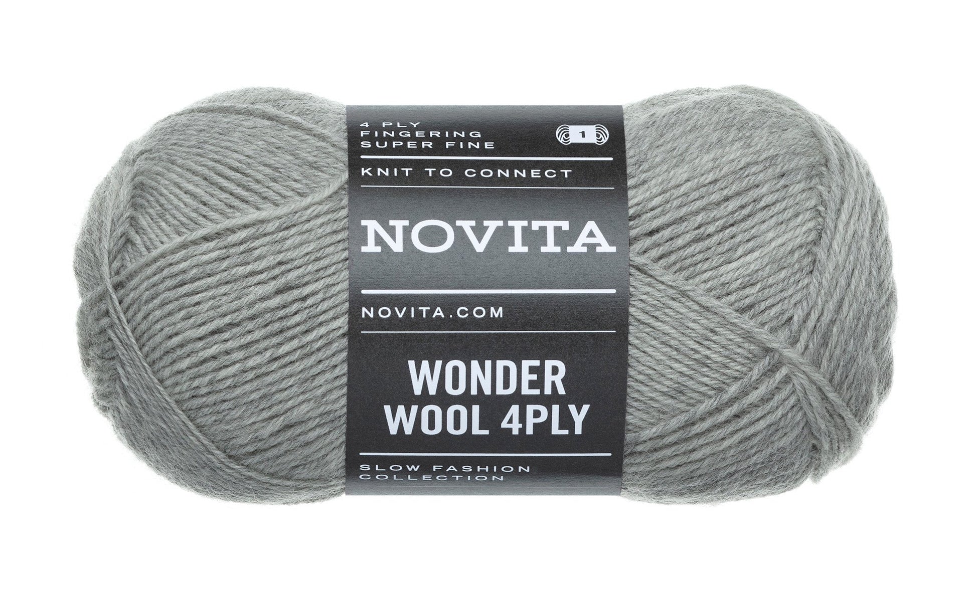 Novita Wonder Wool 4-ply in fog - machinewasbaar op 40 graden voor praktische projecten