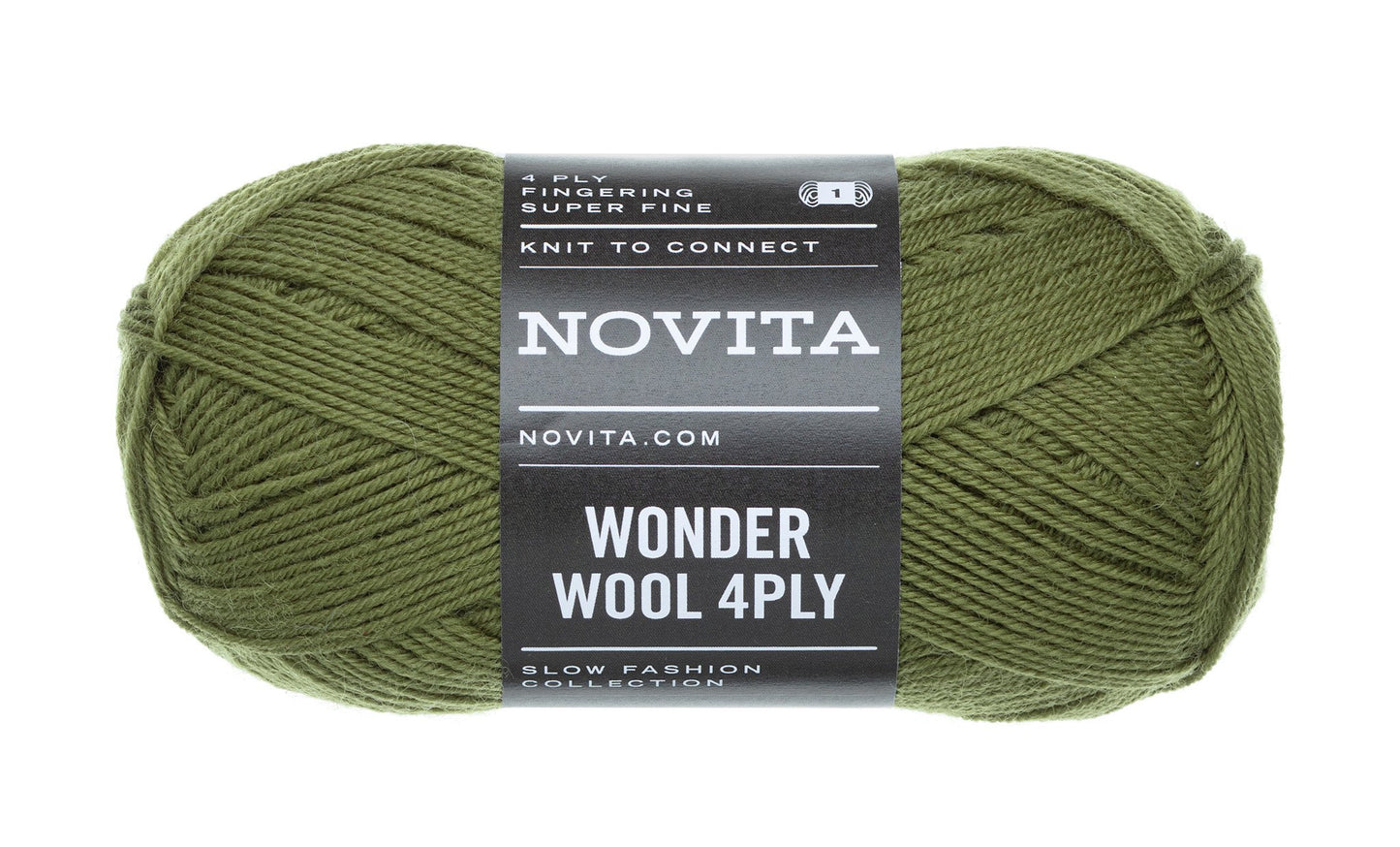 Novita Wonder Wool 4-ply in moss - soepel en gelijkmatig steekbeeld