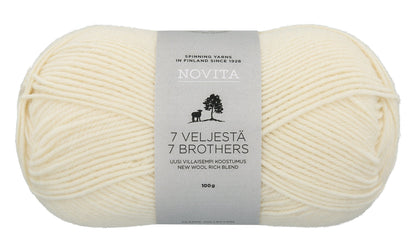 Novita 7 Veljestä kleur 010 off white: bol wol