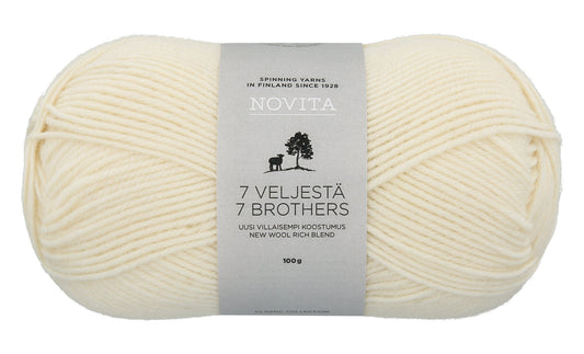 Novita 7 Veljestä kleur 010 off white: bol wol