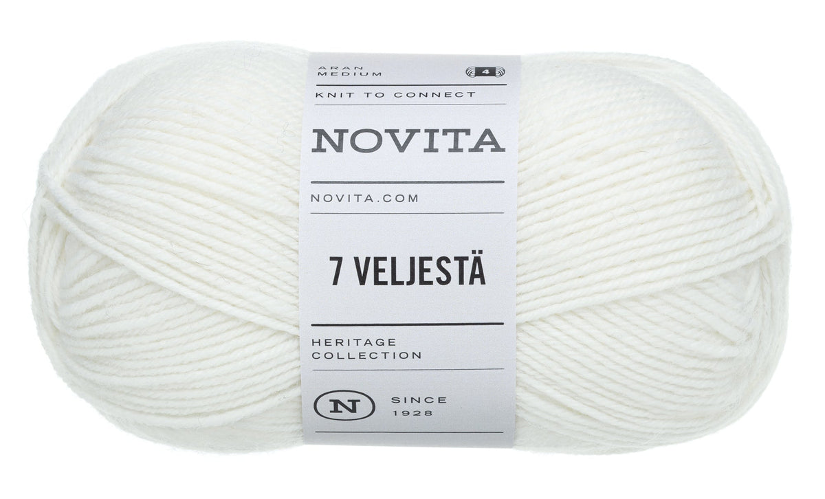 Novita 7 Veljestä kleur 011 white: bol wol