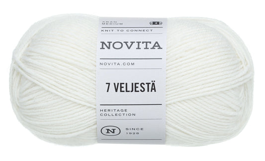 Novita 7 Veljestä kleur 011 white: bol wol