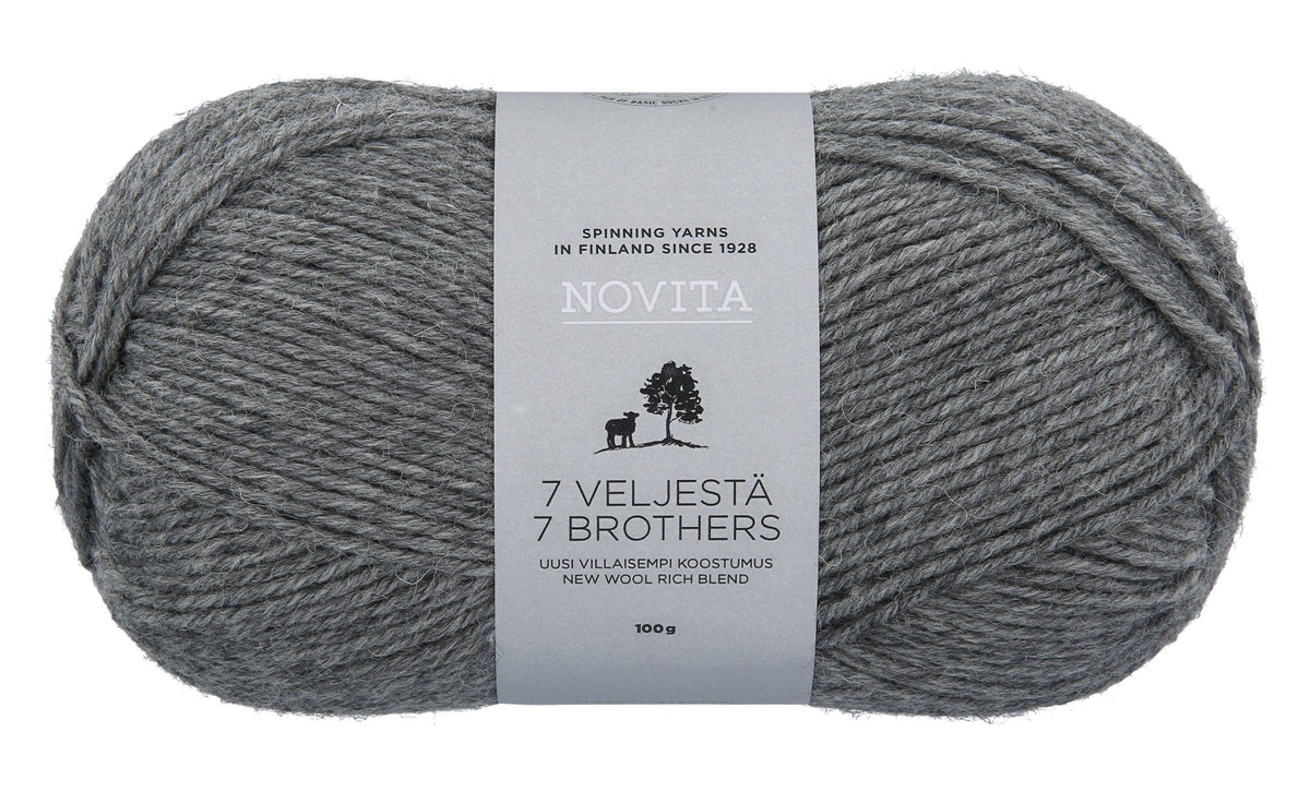 Novita 7 Veljestä kleur 048 rock: bol wol