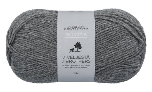 Novita 7 Veljestä kleur 048 rock: bol wol