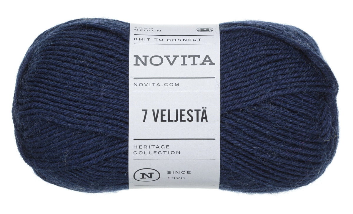 Novita 7 Veljestä kleur 170 navy: bol wol