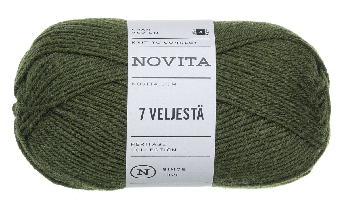Novita 7 Veljestä kleur 391 spruce forest: bol wol