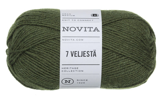 Novita 7 Veljestä kleur 391 spruce forest: bol wol