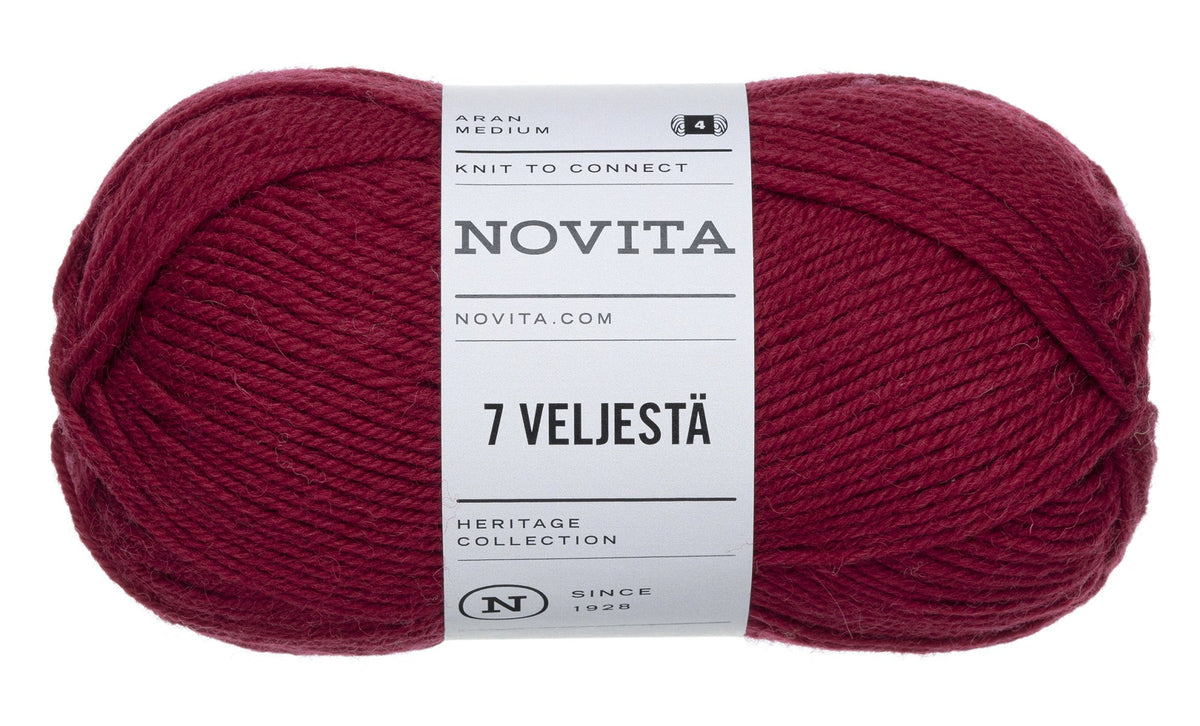 Novita 7 Veljestä kleur 587 cranberry: bol wol