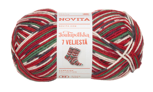 Novita 7 Veljestä Joulupolkka kleur 8591 christmas land