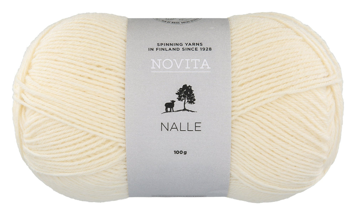 Novita Nalle kleur 010 gebroken wit: bol sokkenwol