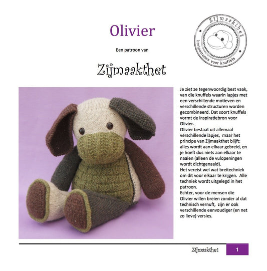 Olivier – Zij maakt het breipatroon in kleurrijk ontwerp - unieke structuren en heldere instructies