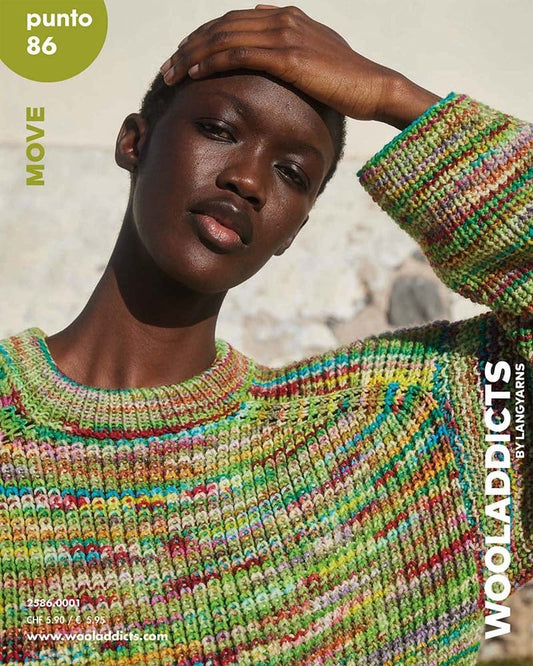 Lang Yarns Punto Move magazine met kleurrijke sokkengarenpatronen - perfect voor brei- en haakliefhebbers