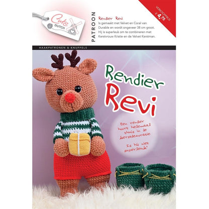 Rendier Revi patroonboekje – Cute Dutch haakpatroon voor kerstknuffels