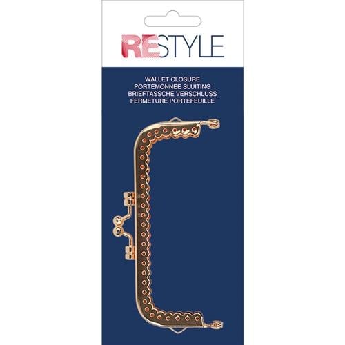 Restyle portemonnee sluiting 10cm rosé – Klassieke metalen sluiting voor handgemaakte accessoires
