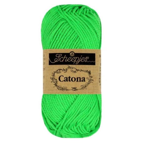 Scheepjes Catona Neon in groen - stralend haakgaren voor speelse projecten