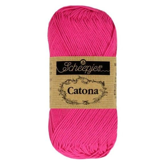Scheepjes Catona Neon in roze - levendig haakgaren voor opvallende creaties