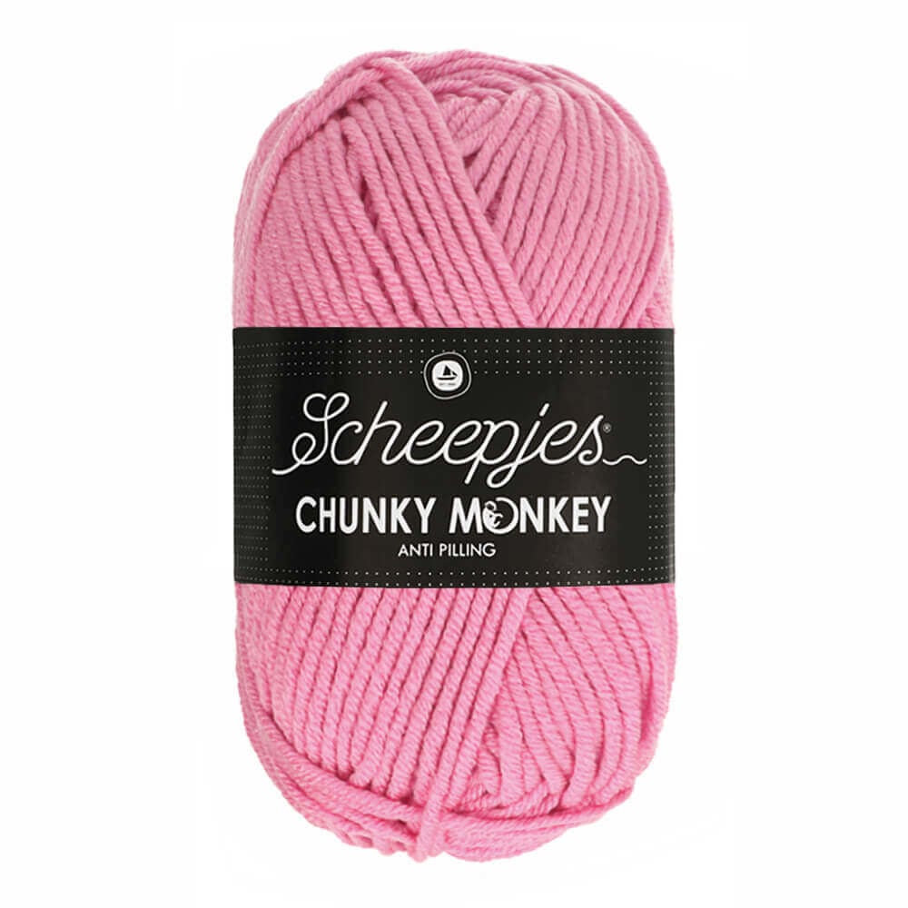 Scheepjes Chunky Monkey breigaren in rose - dikke acrylbreigaren voor warme projecten