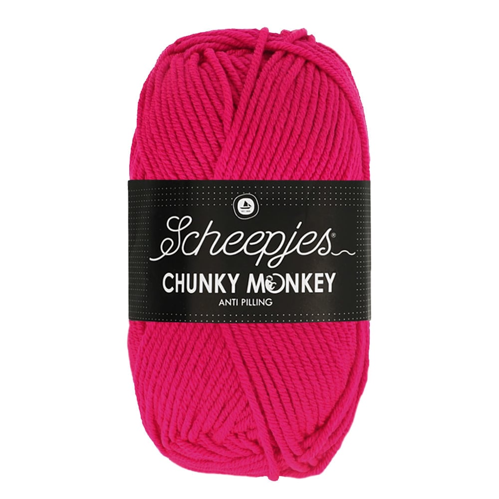 Scheepjes Chunky Monkey breigaren in magenta - dikke acrylbreigaren voor warme projecten