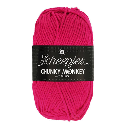 Scheepjes Chunky Monkey breigaren in magenta - dikke acrylbreigaren voor warme projecten