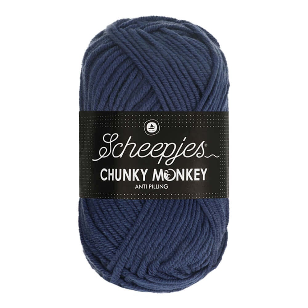 Scheepjes Chunky Monkey breigaren in navy - dikke acrylbreigaren voor warme projecten