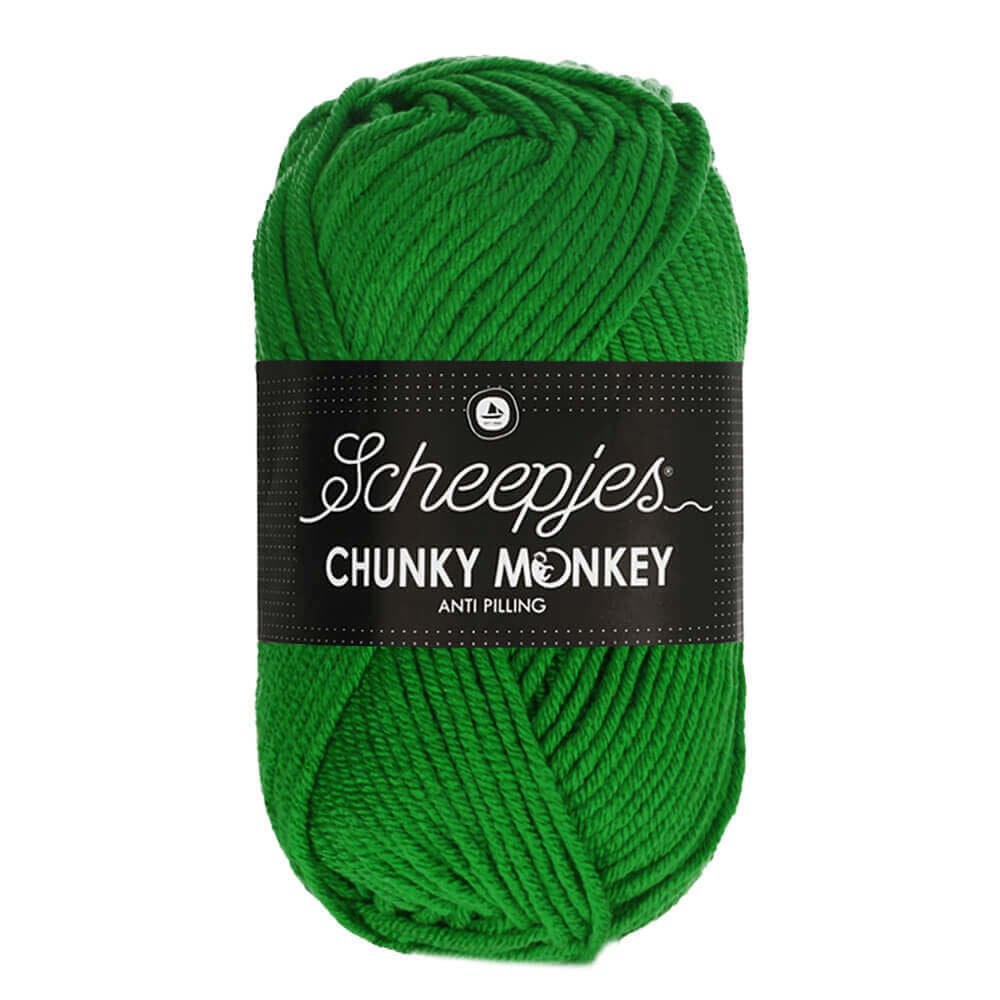 Scheepjes Chunky Monkey breigaren in emerald - dikke acrylbreigaren voor warme projecten