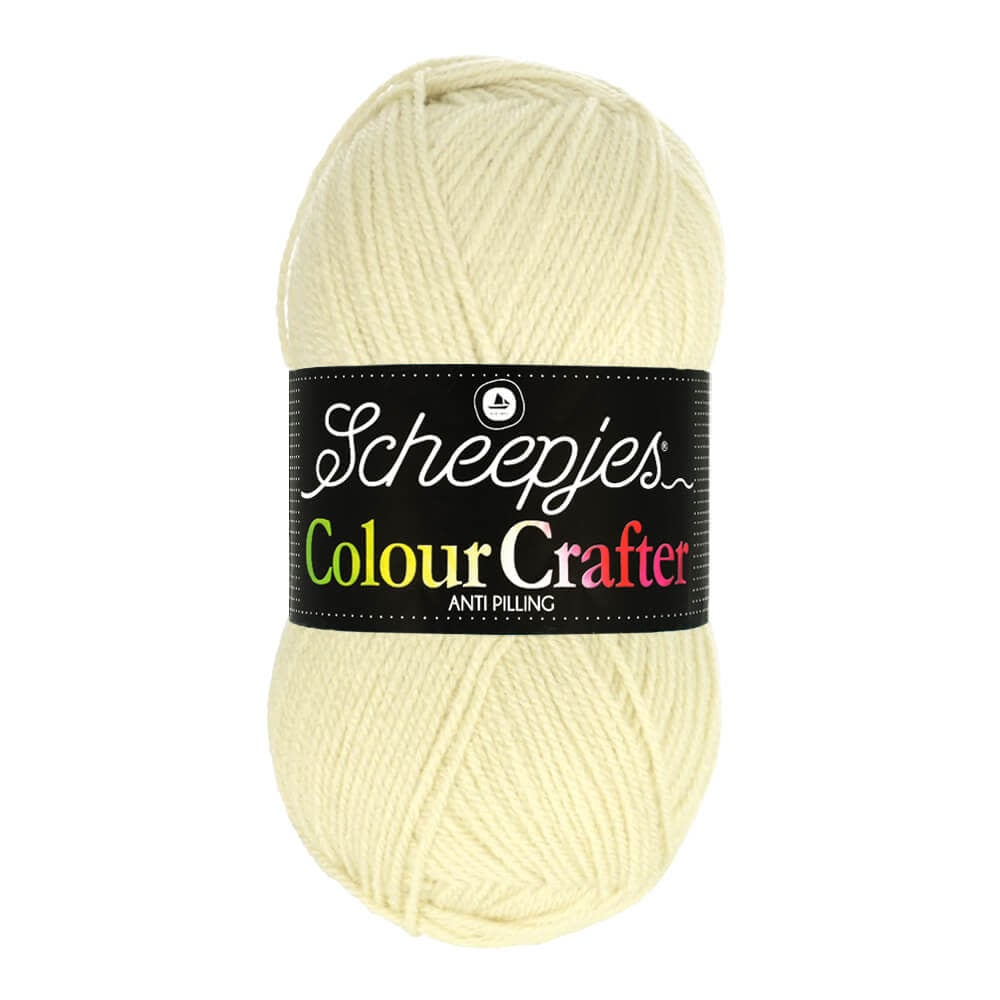 SCHEEPJES Colour Crafter breigaren in kleur 1001 Weert - zijdezacht acryl voor breien en haken