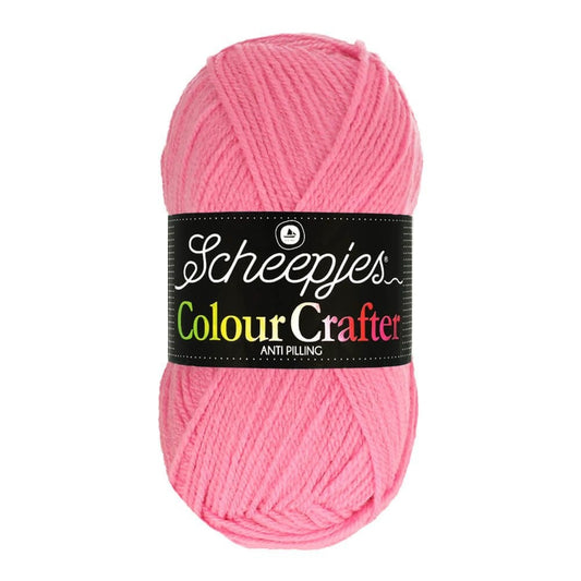 SCHEEPJES Colour Crafter breigaren in kleur 1001 Weert - zijdezacht acryl voor breien en haken
