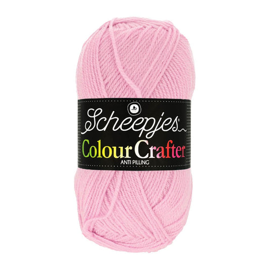 SCHEEPJES Colour Crafter breigaren in kleur 1001 Weert - zijdezacht acryl voor breien en haken