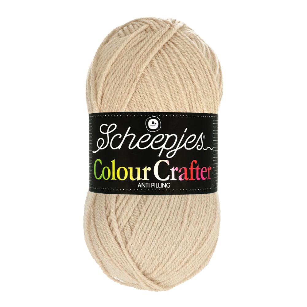 SCHEEPJES Colour Crafter breigaren in kleur 1001 Weert - zijdezacht acryl voor breien en haken