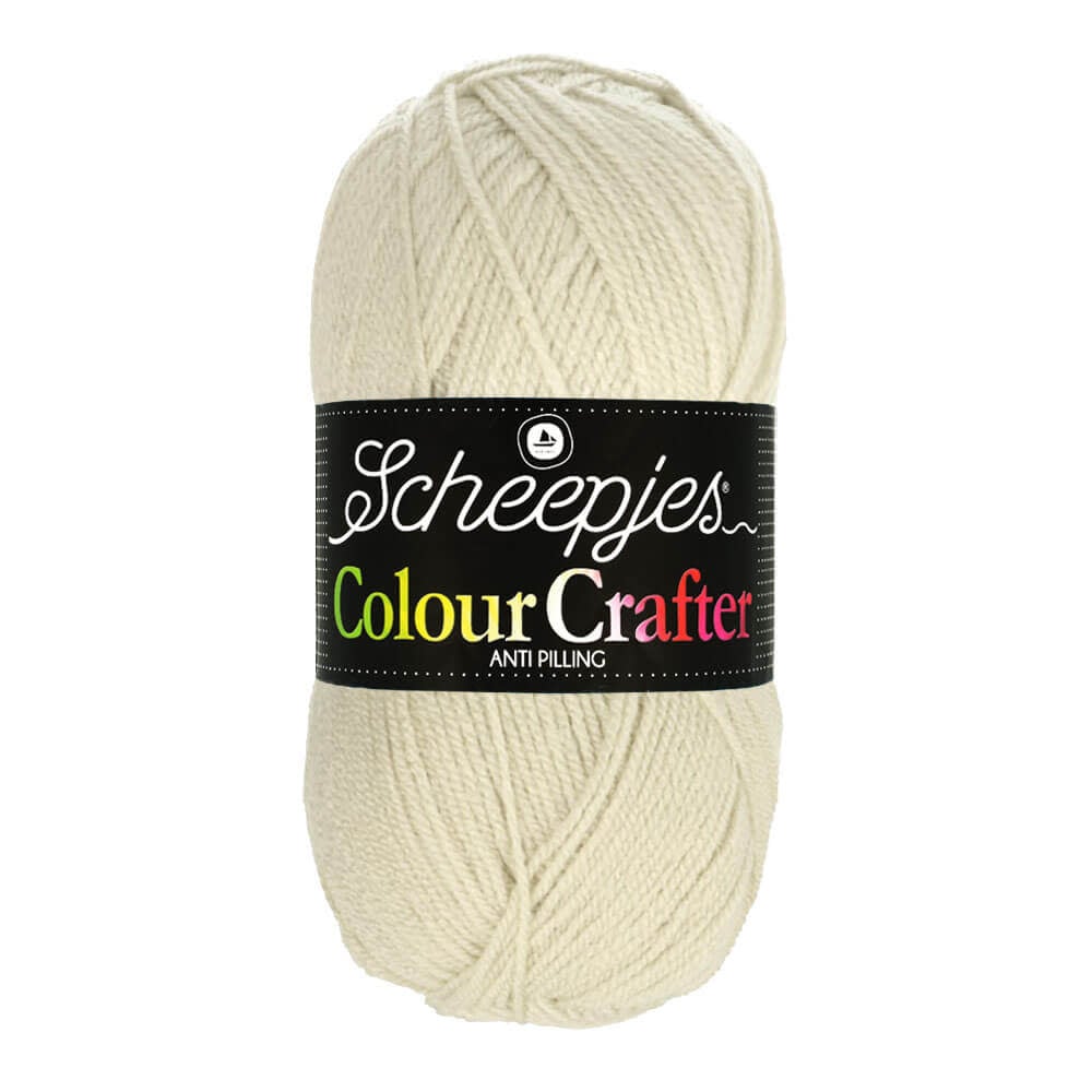SCHEEPJES Colour Crafter breigaren in kleur 1001 Weert - zijdezacht acryl voor breien en haken