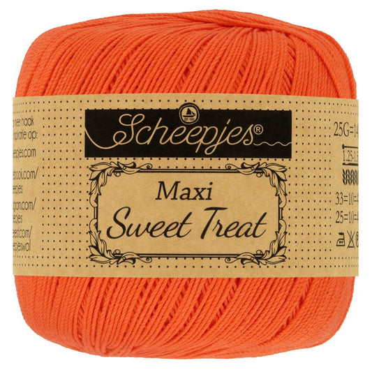 Scheepjes Maxi Sweet Treat in Royal Orange – Fijne katoen voor ajourbreien en haakwerk