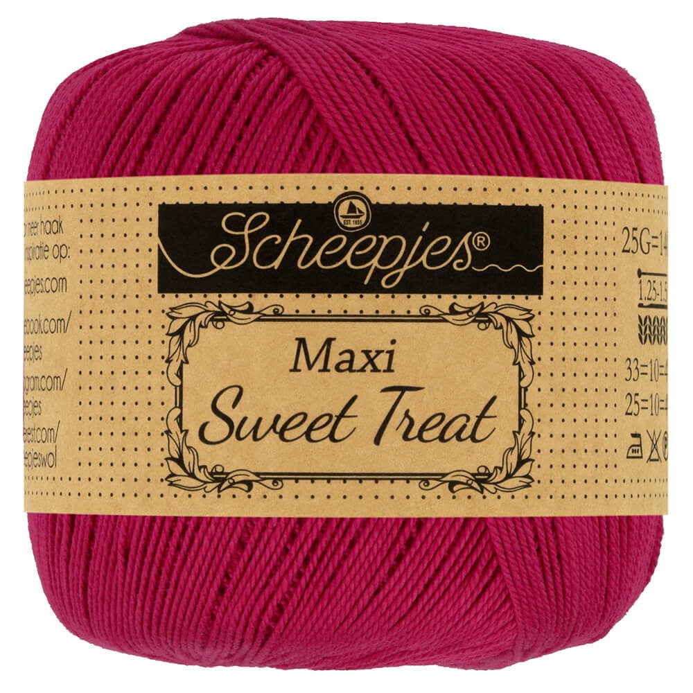 Scheepjes Maxi Sweet Treat in Scarlet – Fijne katoen voor ajourbreien en haakwerk