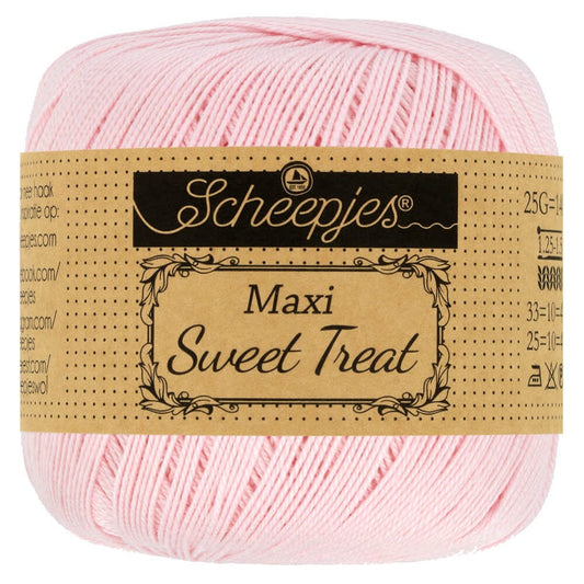Scheepjes Maxi Sweet Treat in Powder Pink – Fijne katoen voor ajourbreien en haakwerk