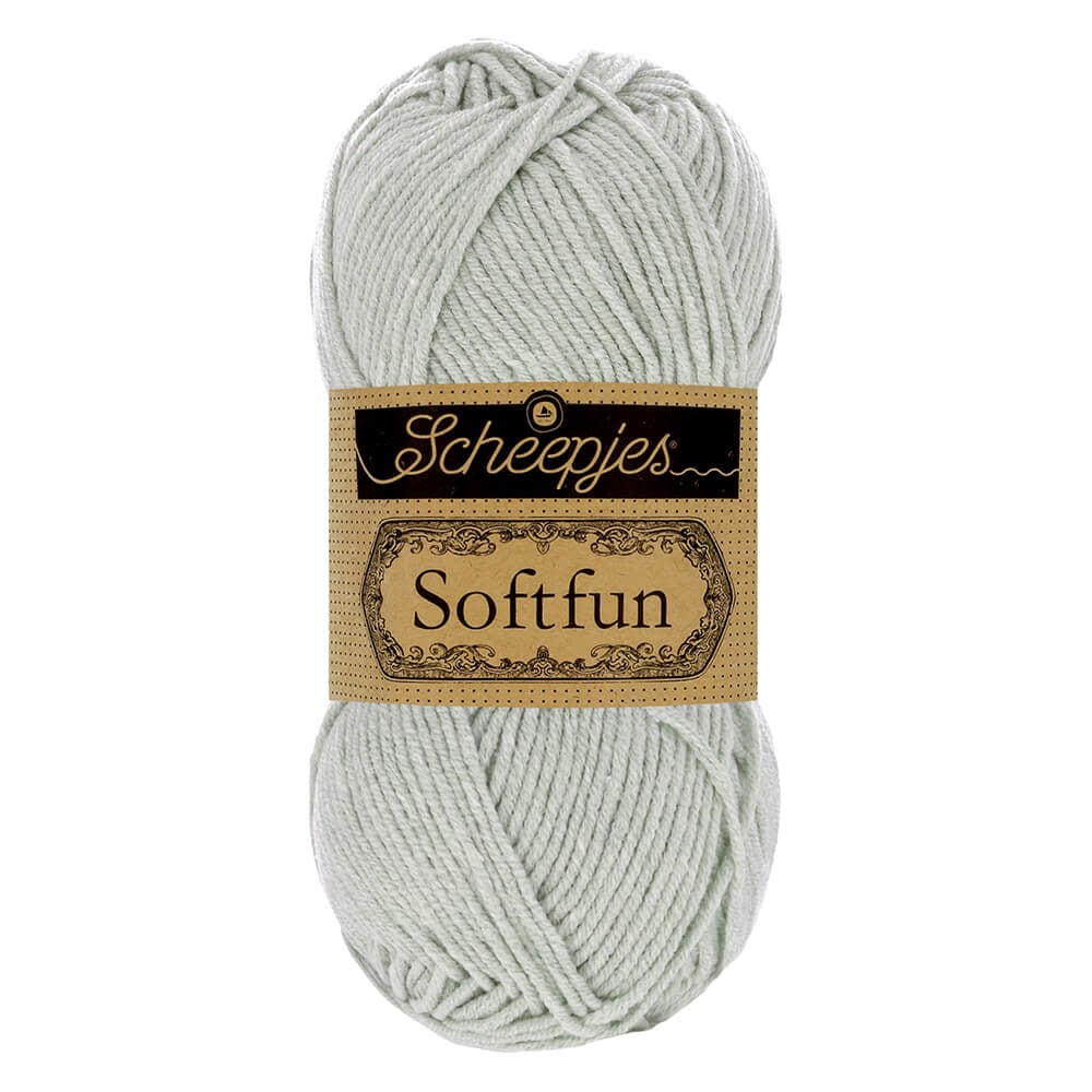SCHEEPJES Softfun breigaren in 2530 Cloud - zijdezacht katoen-acryl mengsel voor breien en haken