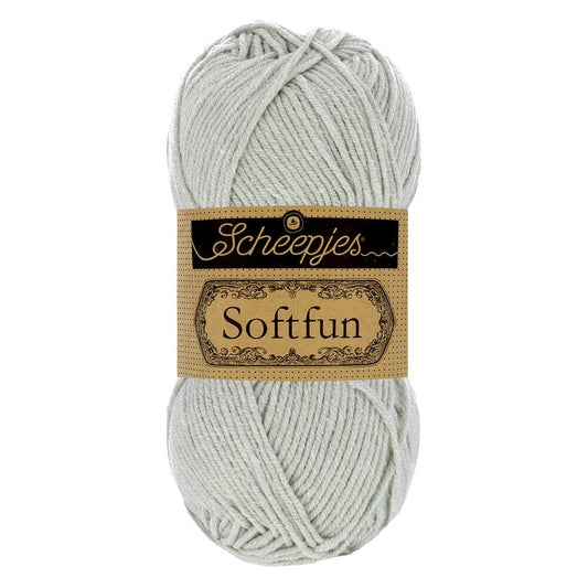 SCHEEPJES Softfun breigaren in 2530 Cloud - zijdezacht katoen-acryl mengsel voor breien en haken