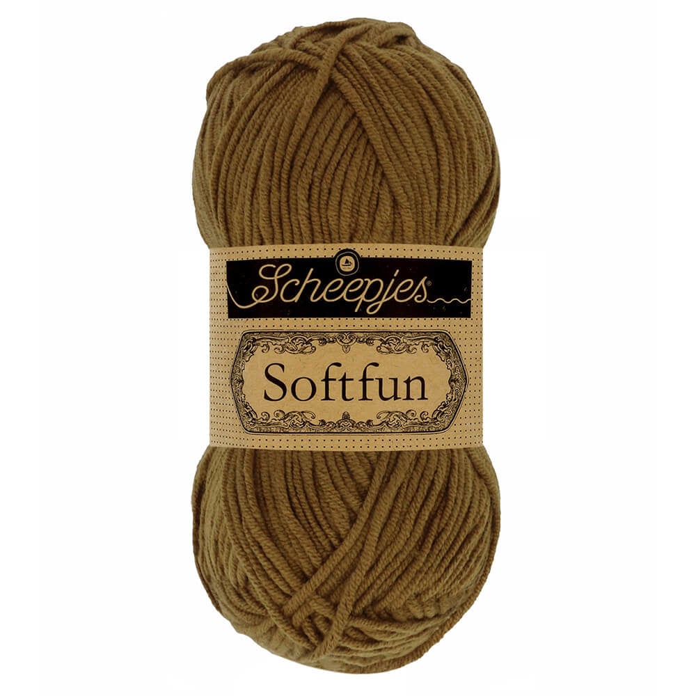 SCHEEPJES Softfun breigaren in 2535 Forest - zijdezacht katoen-acryl mengsel voor breien en haken