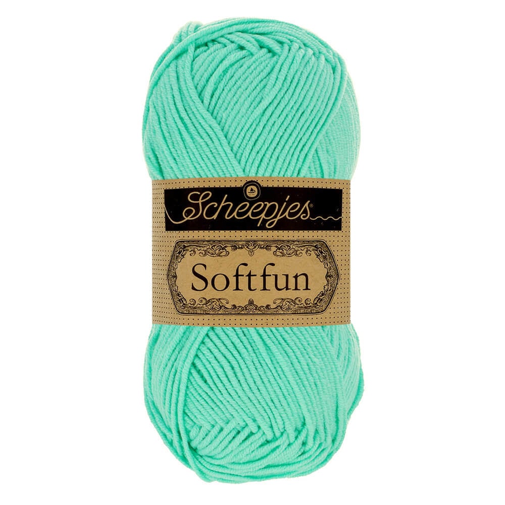 SCHEEPJES Softfun breigaren in 2615 Botanical - zijdezacht katoen-acryl mengsel voor breien en haken