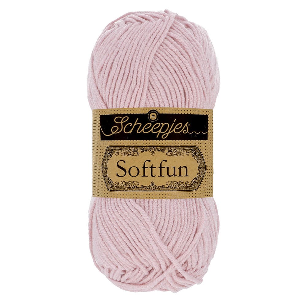 SCHEEPJES Softfun breigaren in 2618 Blossom - zijdezacht katoen-acryl mengsel voor breien en haken