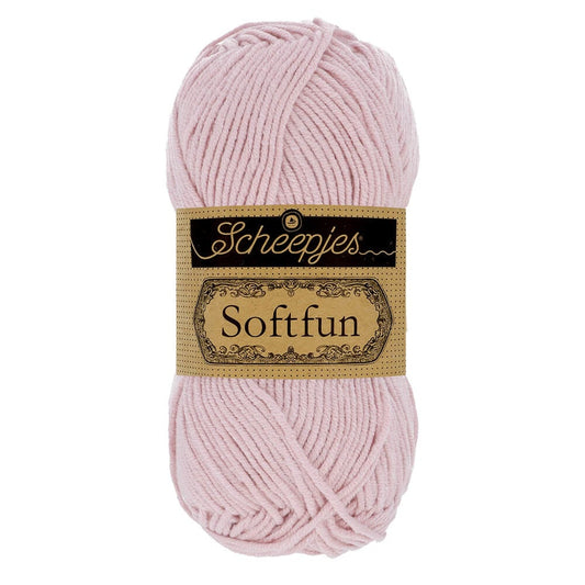 SCHEEPJES Softfun breigaren in 2618 Blossom - zijdezacht katoen-acryl mengsel voor breien en haken