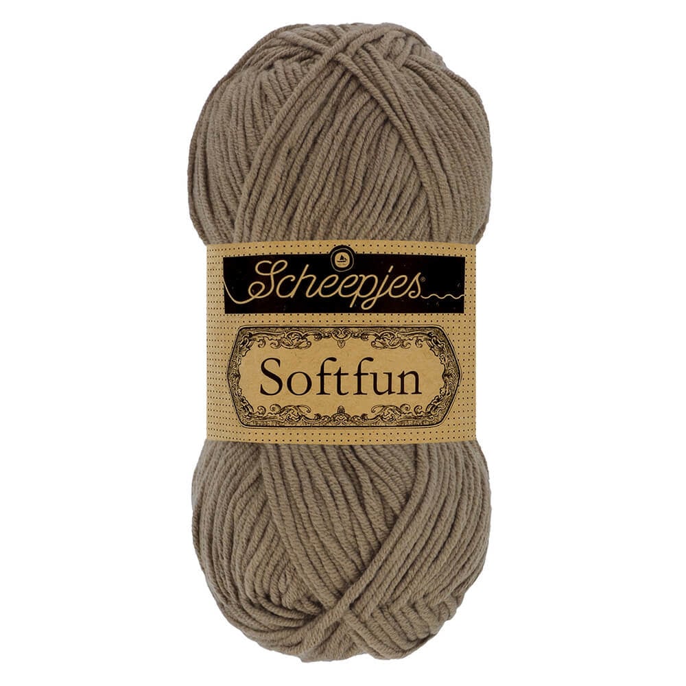 SCHEEPJES Softfun breigaren in Cedar - zijdezacht katoen-acryl mengsel voor breien en haken