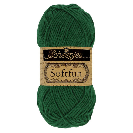 SCHEEPJES Softfun breigaren in Pine - zijdezacht katoen-acryl mengsel voor breien en haken