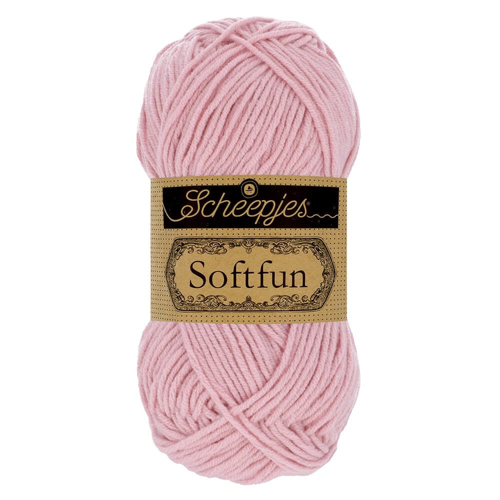 SCHEEPJES Softfun breigaren in Flamingo - zijdezacht katoen-acryl mengsel voor breien en haken