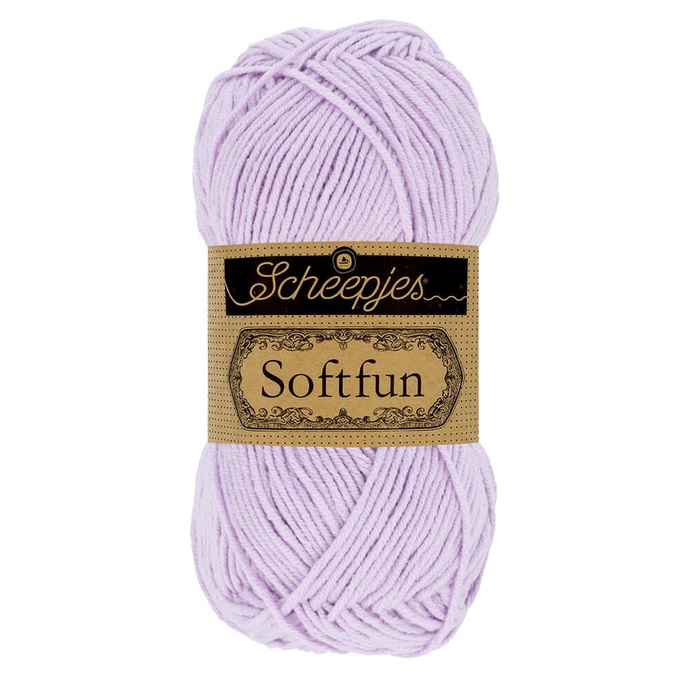 SCHEEPJES Softfun breigaren in Orchid - zijdezacht katoen-acryl mengsel voor breien en haken