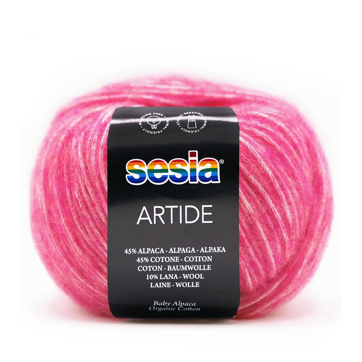 Sesia Artide haakgaren in Lampone - volumineus garen voor comfortabele omslagdoeken